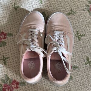 Vans Women's Light Pink Lace-Up Sneakers. Size 7.
